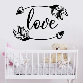 

Hot Love Wall Sticker Vinyl Decor For Living Room Bedroom Decoration Removable Decal Sticker Murals Wallpaper