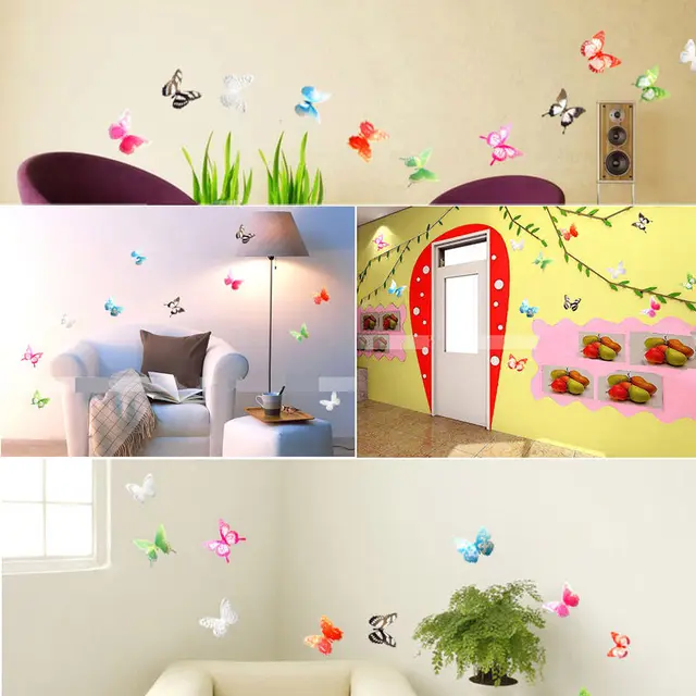 40 Pieces 40D Butterfly Crystal Transparent Decor Sticker Home Classy Butterfly Home Decor Accessories 40 Pieces 40D Butterfly Crystal Transparent Decor Sticker Home Classy Butterfly Home Decor Accessories