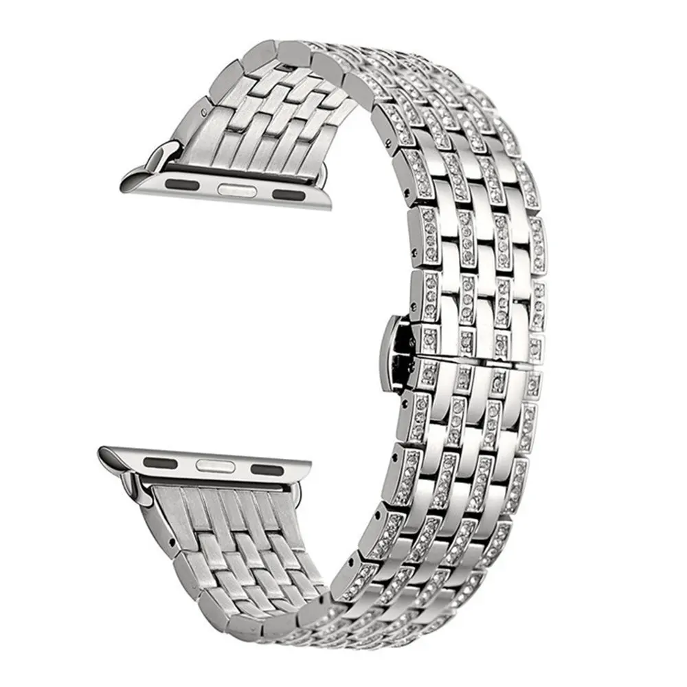 

New Diamond Link Bracelet Strap for Apple Watch Band 40mm/44mm/38mm/42mm iwatch Series 4/3/2/1 Men/Women Replacement Watchband