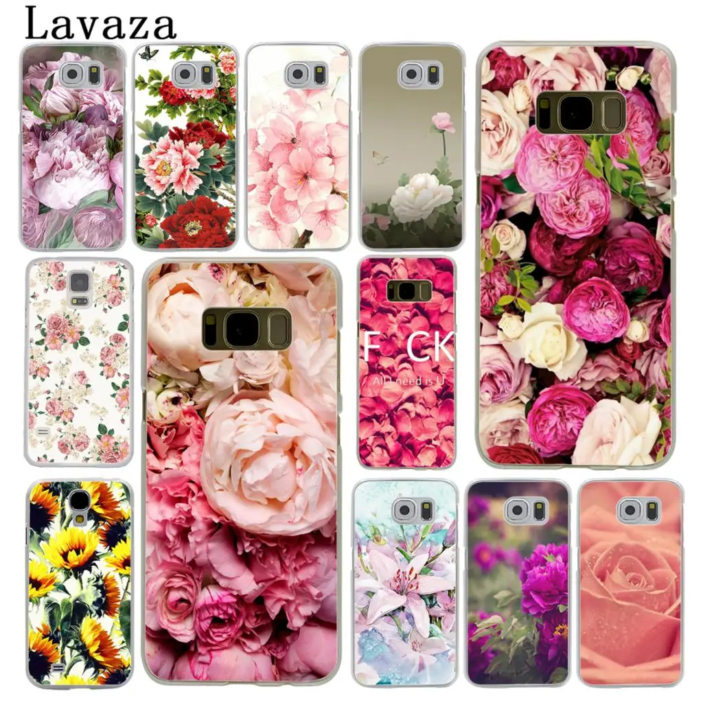 Lavaza Pink Peony Sunflowe Rose Daisy Plants Flower Cherry