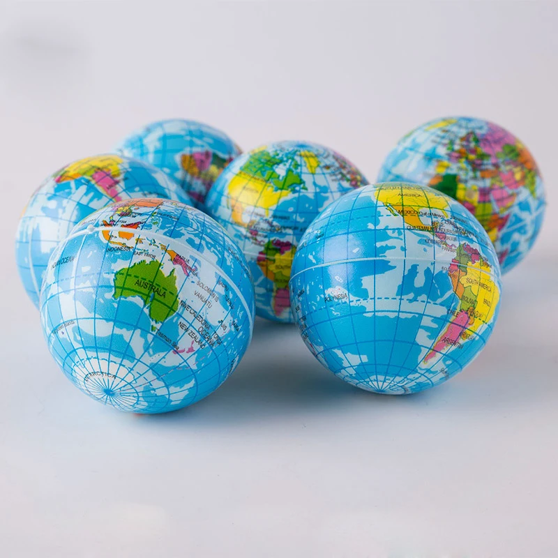 Slow Rising Squeeze Anti Stress Toys World Map Squishy Squeeze Oyuncak Adults Antisress Map Ball PU Kids Toys 6.3cm 7.6cm 10cm
