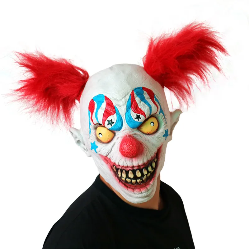

Halloween Mask Funny Clown Latex Full Face Mask Halloween Party Joker Mask Costume Cosplay Carnival Adult Masks Party Supplies