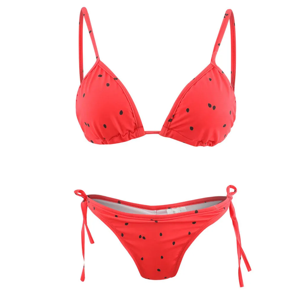 

AUSTINBEM Women 2 Piece Dots Print female biniki set brazilian bikini push up padded Tops Bottoms Bikini Set Swimsuits#y25