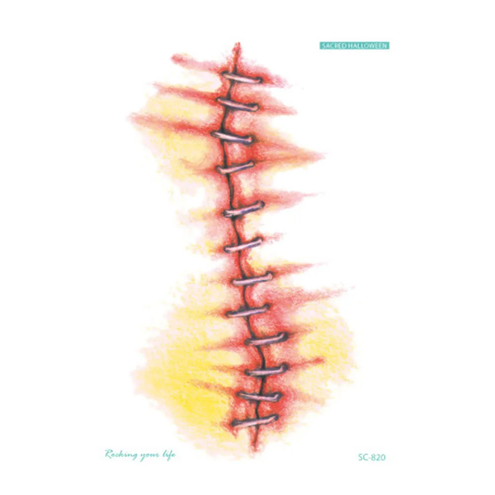 Самодельный шрам в богемном этническом стиле, 3D стикер на Хэллоуин, украшения для лица и глаз, украшение на лоб, сценический декор, временная татуировка, наклейка S18