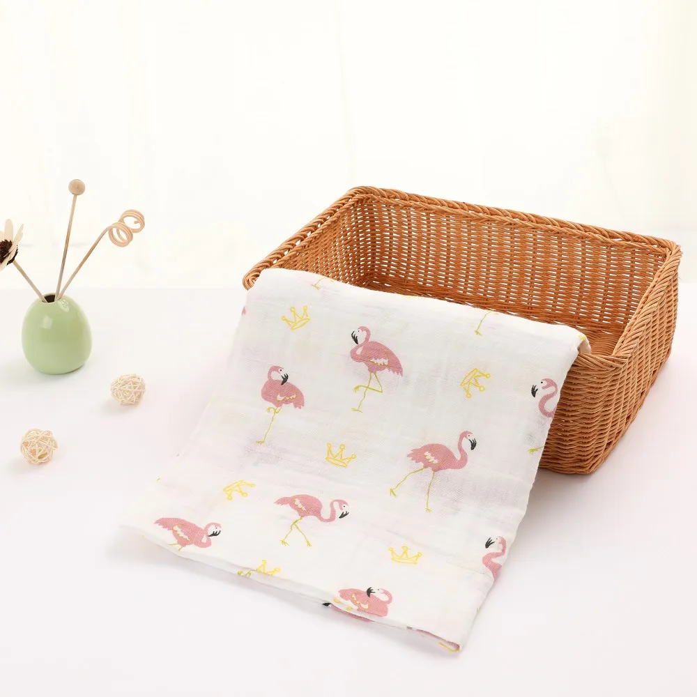 Органическое хлопковое муслиновое Пеленальное Одеяло, детское Марлевое банное полотенце, спальная кровать, принадлежности с отверстием, обертывание для младенцев, детское постельное белье с животными - Цвет: SMA0008