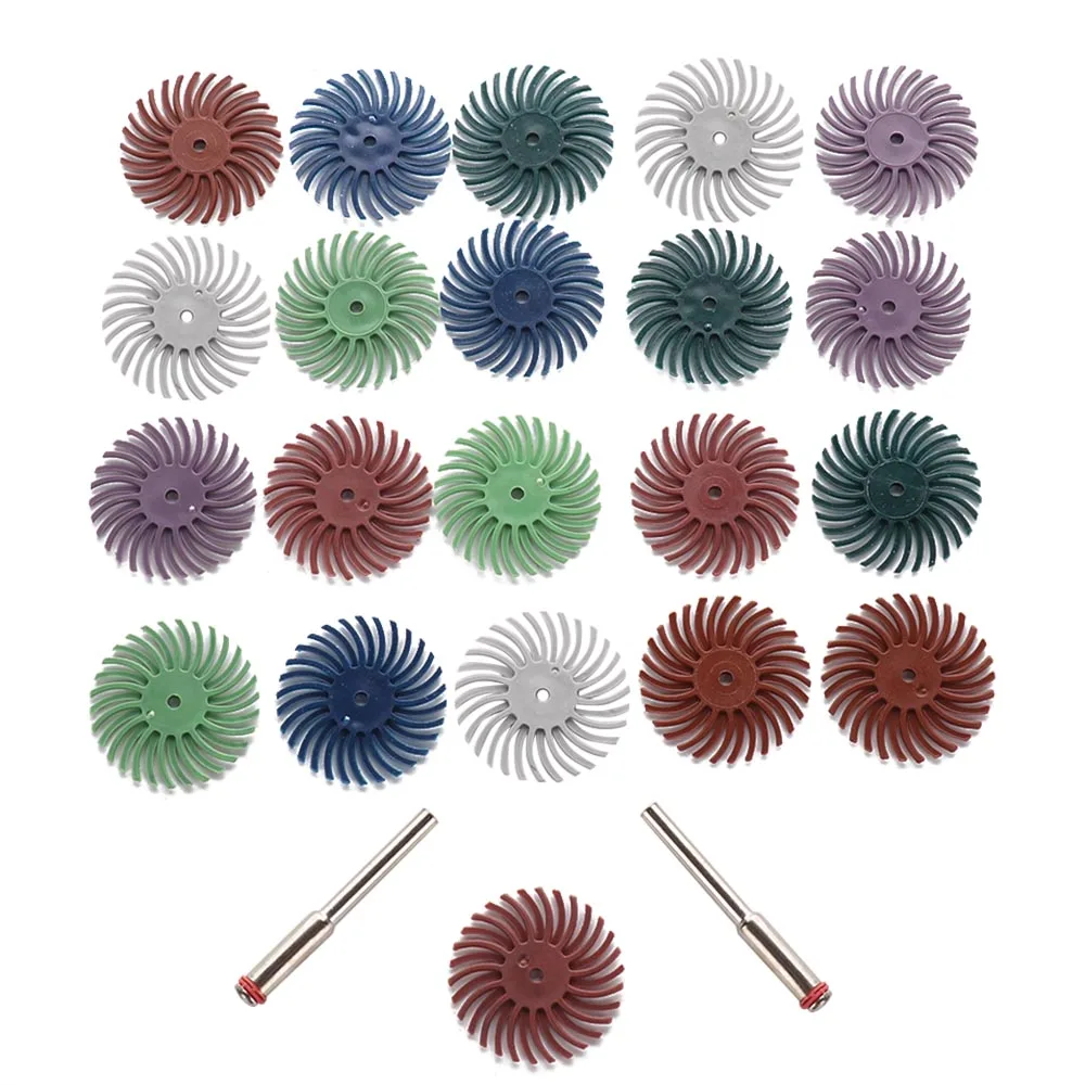 

26pcs/bag Radial Bristle Discs Accessories Abrasive Tools for jewelry and dental polishing brush