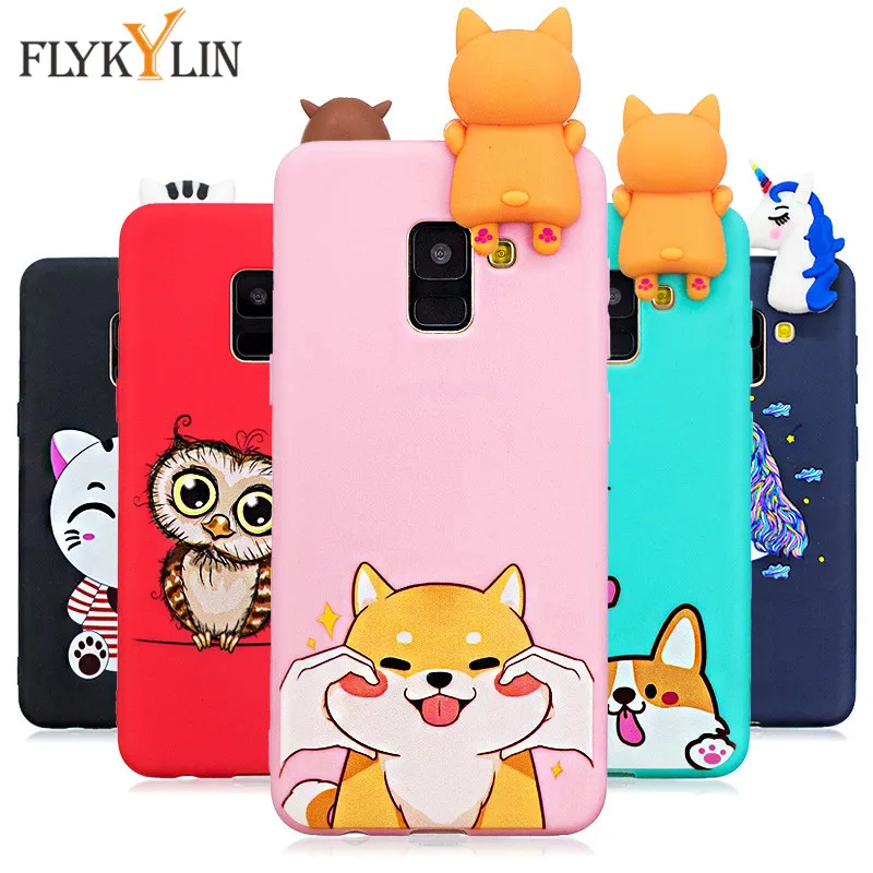 Для samsung Galaxy A6 A8 2018 PU кожаный флип чехол для Coque плюс + крышка 3D кукла игрушечные
