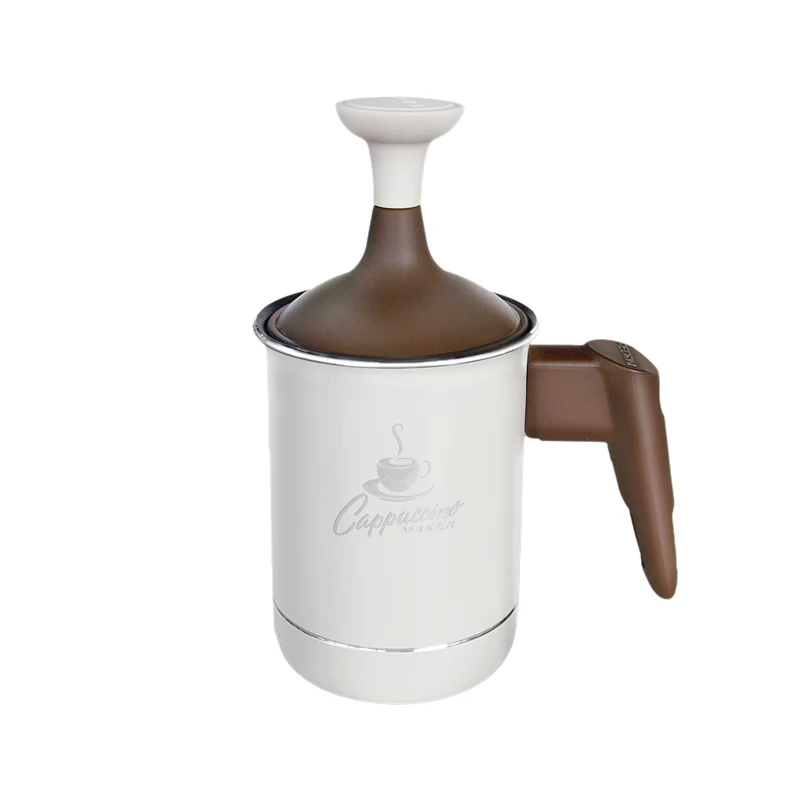 

Heatable aluminum Manual Milk Frother Teflon Stainless Steel Double Mesh Milk Creamer Milk Foam Mesh Coffee Foamer Creamer500ml