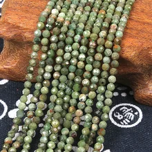 Bhd 3 мм натуральный круглый граненый зеленый опал драгоценный камень россыпью бусины DIY аксессуары для ювелирных изделий Изготовление браслета ожерелья 15 дюймов