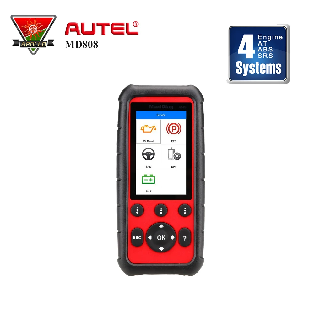 

Autel MaxiDiag MD808 4 Systems Diagnostic Scan Tool OBD 2 Code Reader ABS SAS EPB Oil Reset upgrade of MD802