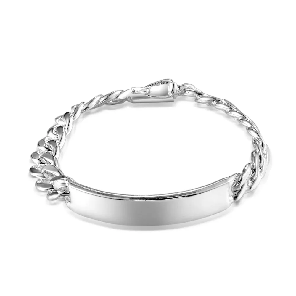 

10MM WOMEN MEN Noble 925 Solid Silver Denim Bracelet Chain Bracelets Fashion Jewelry Mens Original Jewelry Gifts