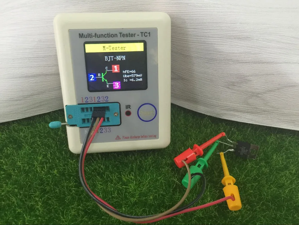 TC транзистор тест er TFT Диод Триод измеритель емкости LCR ESR NPN PNP MOSFET тест встроенный аккумулятор