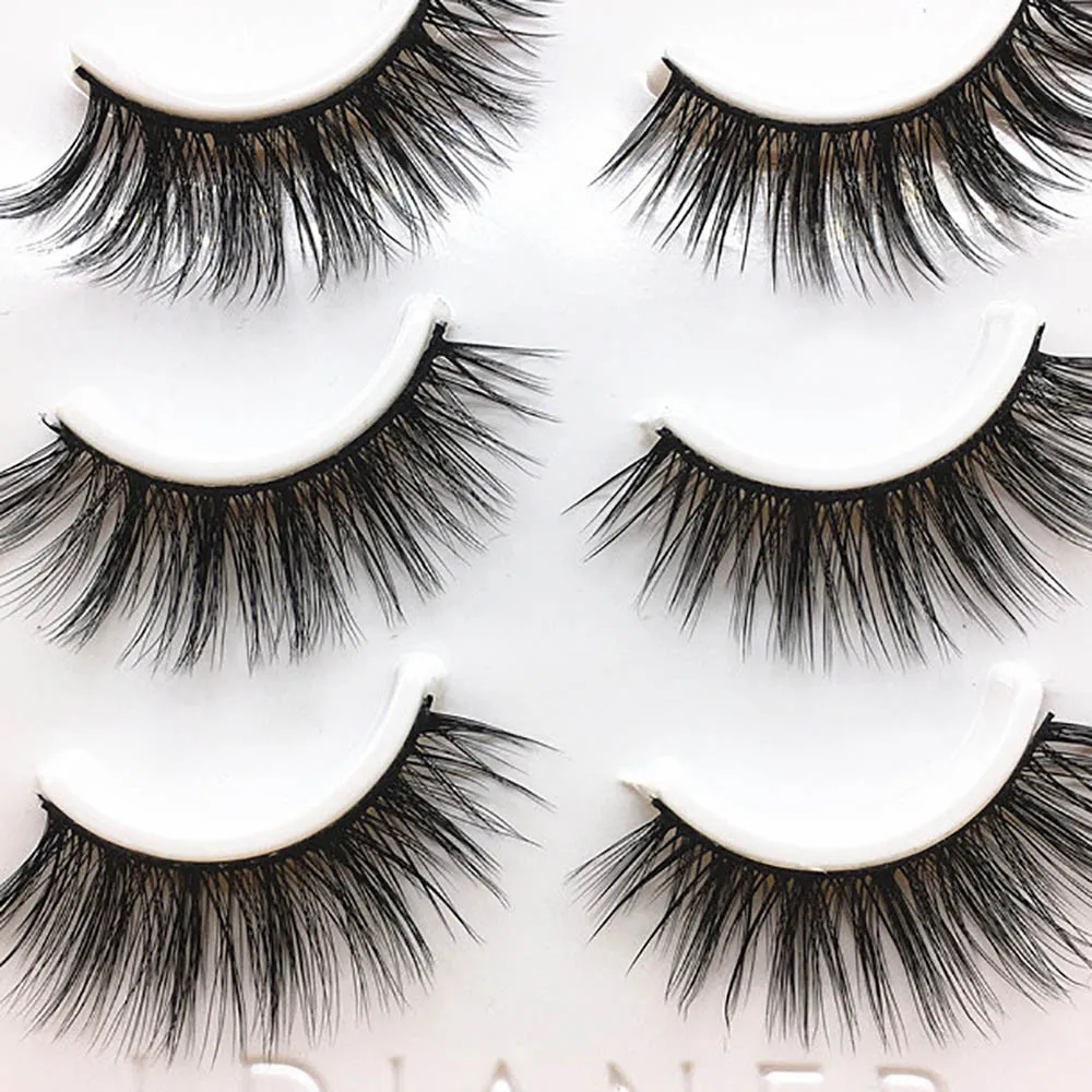 3 Pair Fashion Beauty Luxury 3D False Lashes Star Fluffy