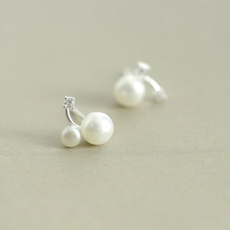 Женские серьги с жемчугом серебро 925 пробы|925 sterling silver earrings|silver earringssterling earring |