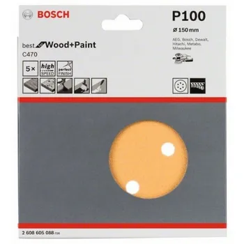 

BOSCH 2608605088 Lija Eccentric C470 150mm 6 P G100 X5