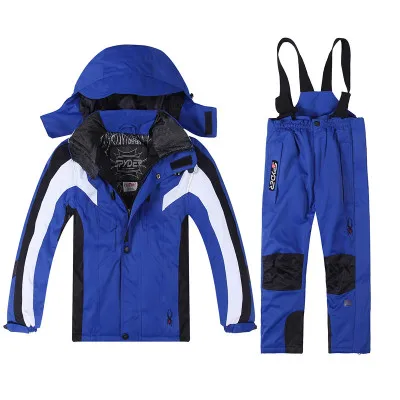 

2017 boys and girls skiing suit warm jacket and pants windproof size m-xxl