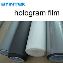 BYINTEK hologram 3D ekran projektora, holograficzna tylna folia klejąca folia projekcyjna do sklepu okiennego kościół hotel hall