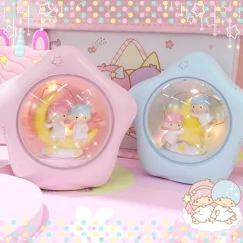 

1pc Lovely Cartoon little twin stars action figure dolls night light for girls gifts