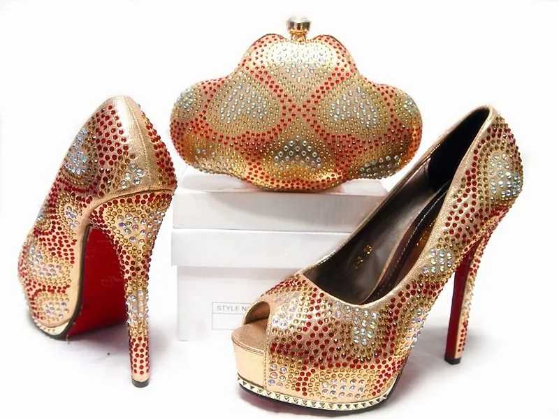 2016 Italian Shoes With Matching Bag High Quality Italy Shoe And Bag set For wedding and