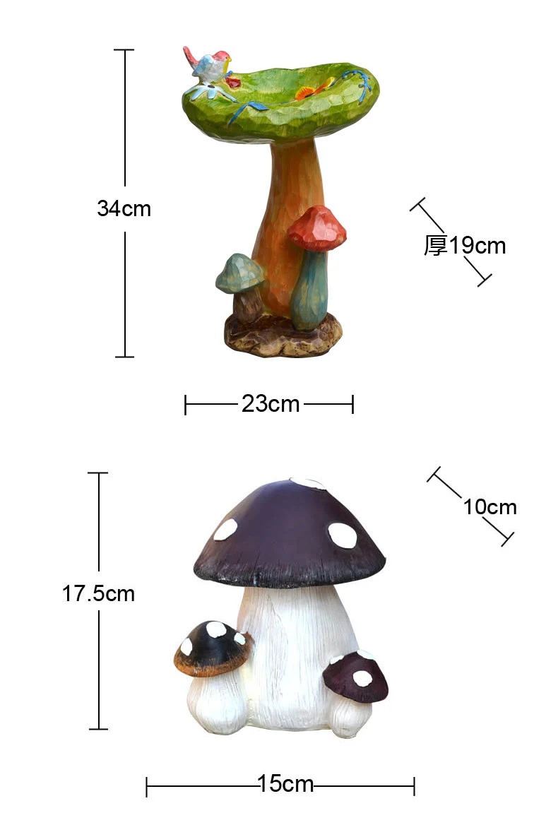 Креативное украшение сада имитация грибного дома скульптура пейзаж детский сад двор парк ландшафтное украшение