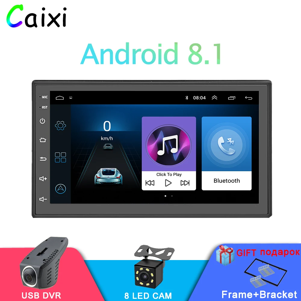 Car Android 8 1 2 Din Car radio Universal Auto Stereo Multimedia Video Player GPS MAP