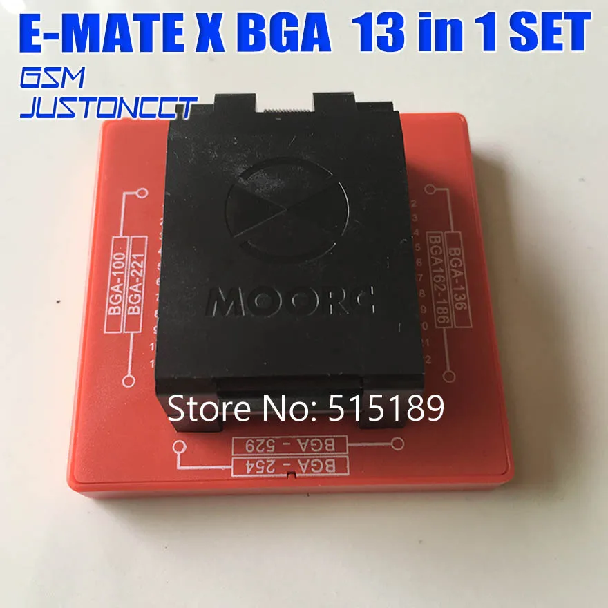 Новейшая модель; эмате коробка E-mate X памяти на носителе EMMC BGA 13 в 1 Поддержка BGA100/136/168/153/169/162/186/221/529/254 для легкий JTAG плюс UFI коробка