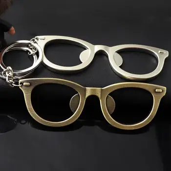 

Creative Glasses Shape Beer Bottle Opener Keychain Backpack Ornament Key Ring