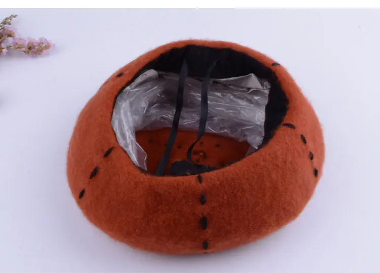 beret women winter french red black wool beret hat women french hat female beret women beret hats women winter  (10)