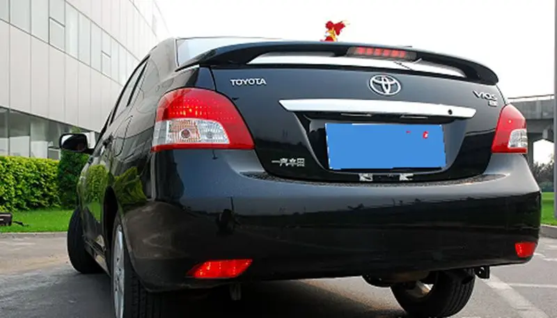 Автомобильный задний багажник спойлер для Toyota Yaris 2008 2009 2010 2011 2012 ABS Пластик грунтовка Цвет украшение в виде хвостового крыла задний спойлер