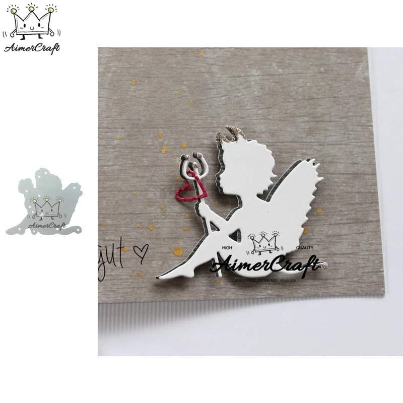 

Devil Angel Metal Cutting Dies Scrapbooking Stencil For DIY Paper Card Decorative Embossing Die Cut Craft Dies New 2019