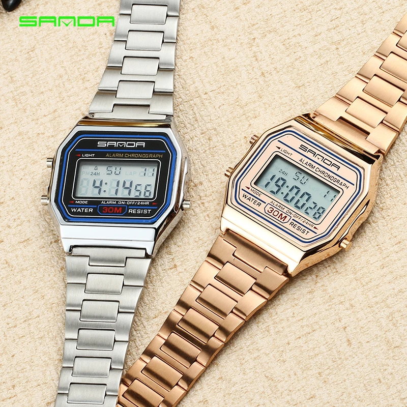 Sanda мужские часы светодиодный цифровой Montre homme спортивные водонепроницаемые