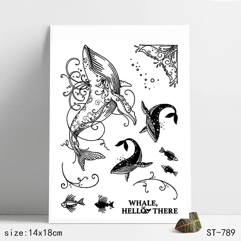 

ZhuoAng Dolphin Clear Stamp Seal for DIY Scrapbooking Photo Album Card Making DIY Decoration Supply