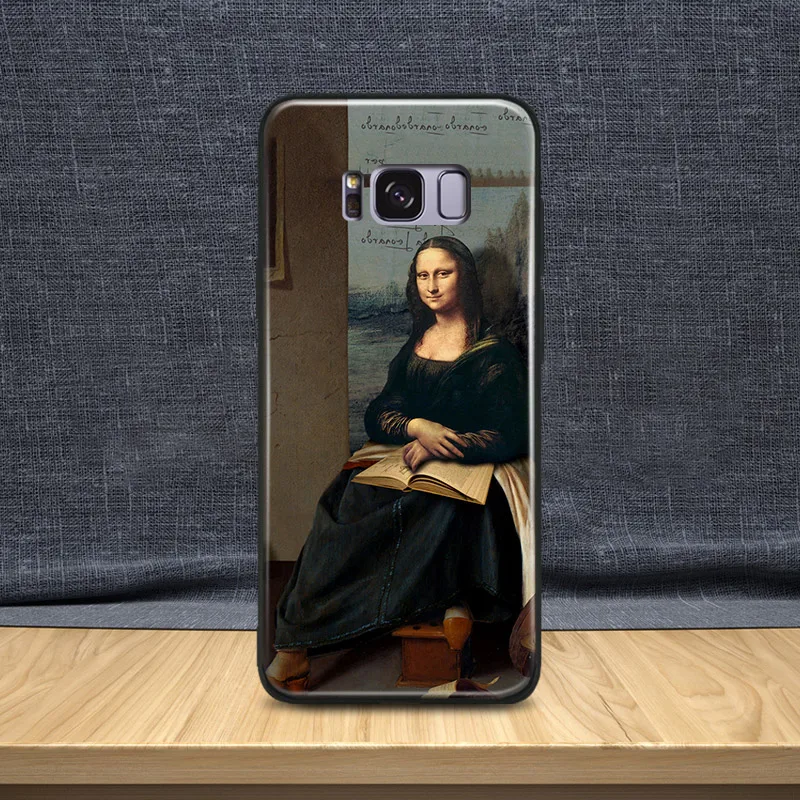 

Real Original Mona lisa TPU Soft Silicone Phone Case Shell Cover For Samsung S7 Edge S8 S9 Plus Note 8 9