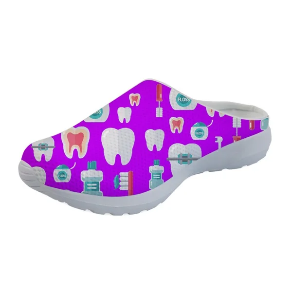 INSTANTARTS/3D печать стоматолога/зубы сандалии без шнуровки женские повседневные легкие летние черные/красные пляжные шлепанцы Женская пляжная обувь - Цвет: CA-7