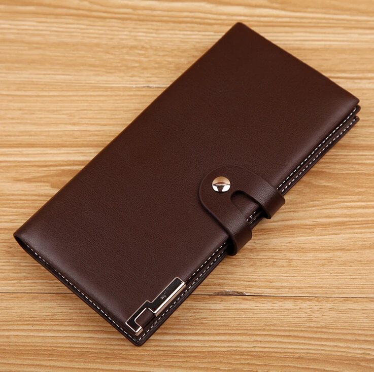 

Men Wallets European American Style Hasp Design Quality PU Leather Wallet 2 Colors Large Section Card Holder Purse Free Shipping