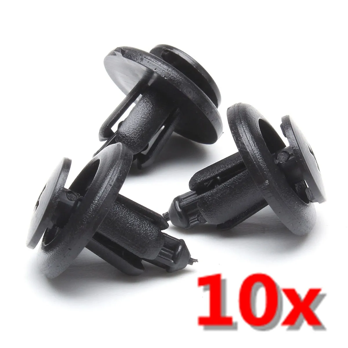

10pcs Black Plastic Bumper Linings Trays Push Rivet Trim Panel Clips For Renault