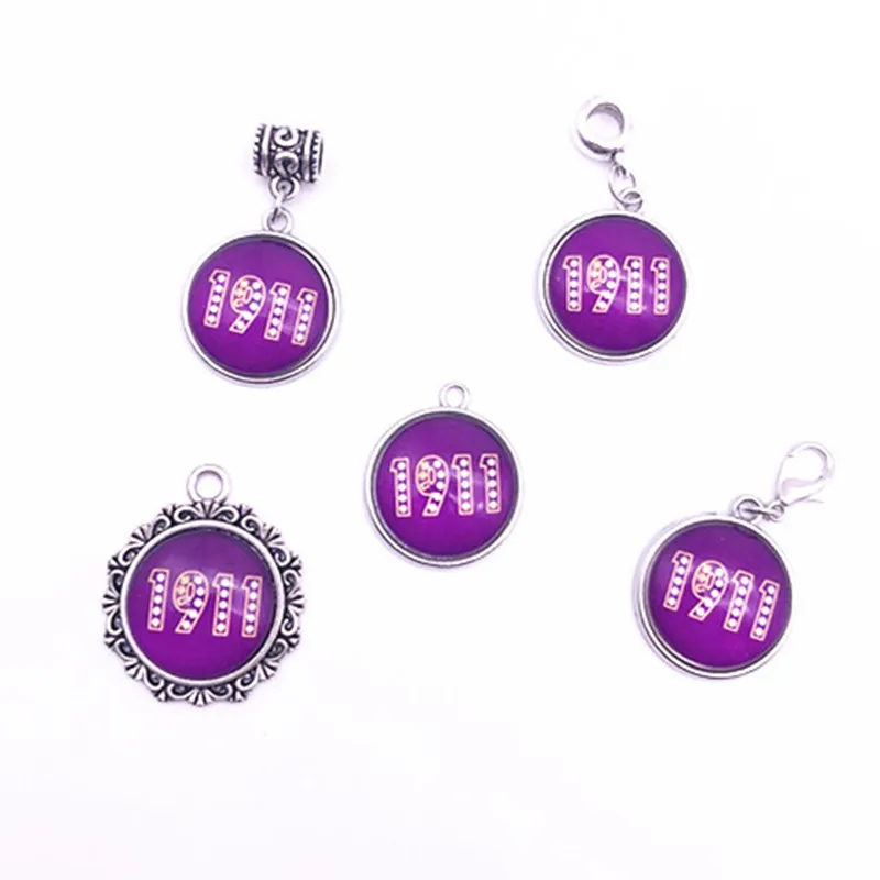 

18MM Glass Omegaa Psi Phi Fraternity Dangle Charms Pendant Fit DIY Bracelet & Necklace Making Accessory Jewelry 10pcs/lot