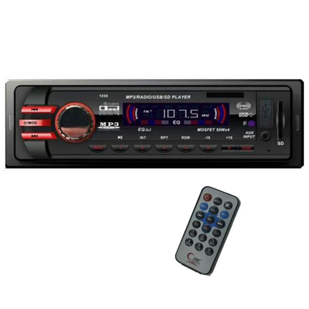 NEW 12V Car Audio Car Radio Car Stereo Mp3 Player SD USB Drive 1 Din In