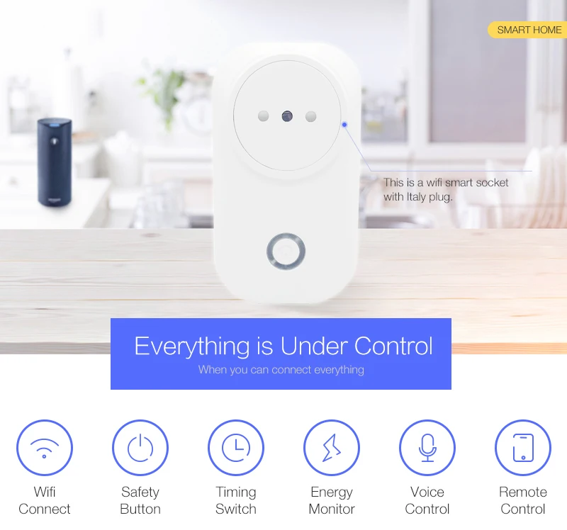 100 шт. 16A Италия wifi Smart IT Plug power Monitor умная розетка Голосовое управление работа с Alexa Google home DHL