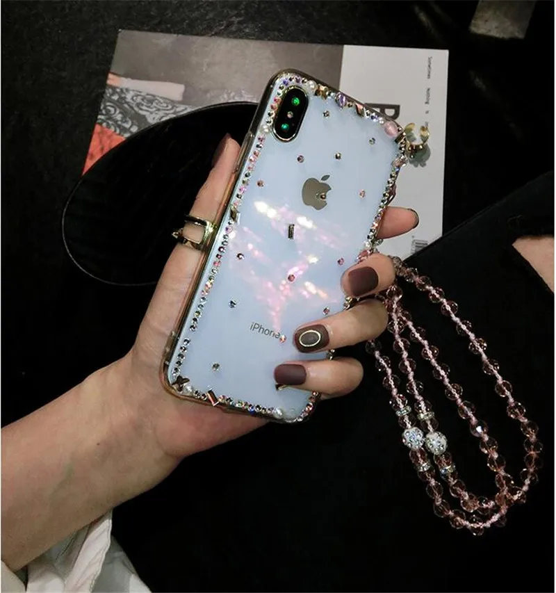 Роскошный блестящий чехол с кристаллами для iPhone 11 Pro Max XS XR X 7 8 Plus 6 6s 5S SE