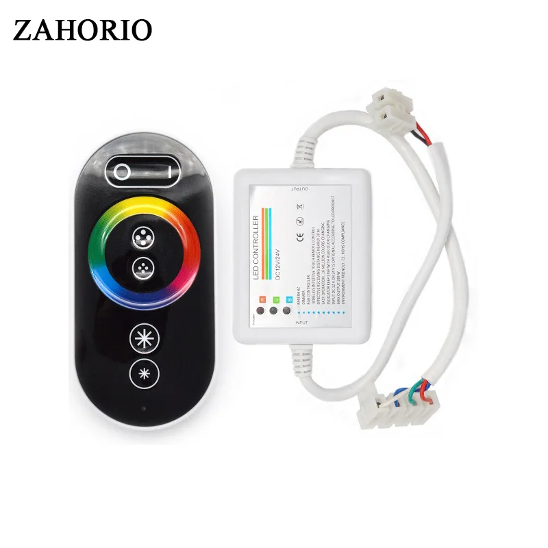 Пульт управления сенсорной панелью RGB ZAHORIO 12 24 В постоянного тока радиочастотный