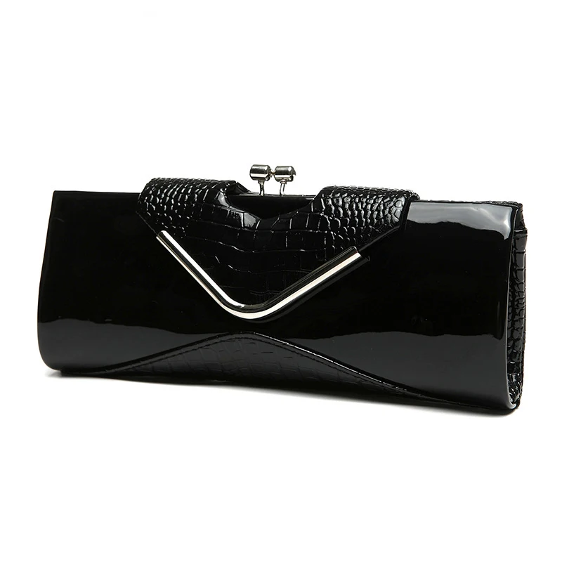 

New Fashion Crocodile Grain Women Clutch Bag Female Ladies Evening Party Large Clutches Handbag Alligator Wallet Free Shipping