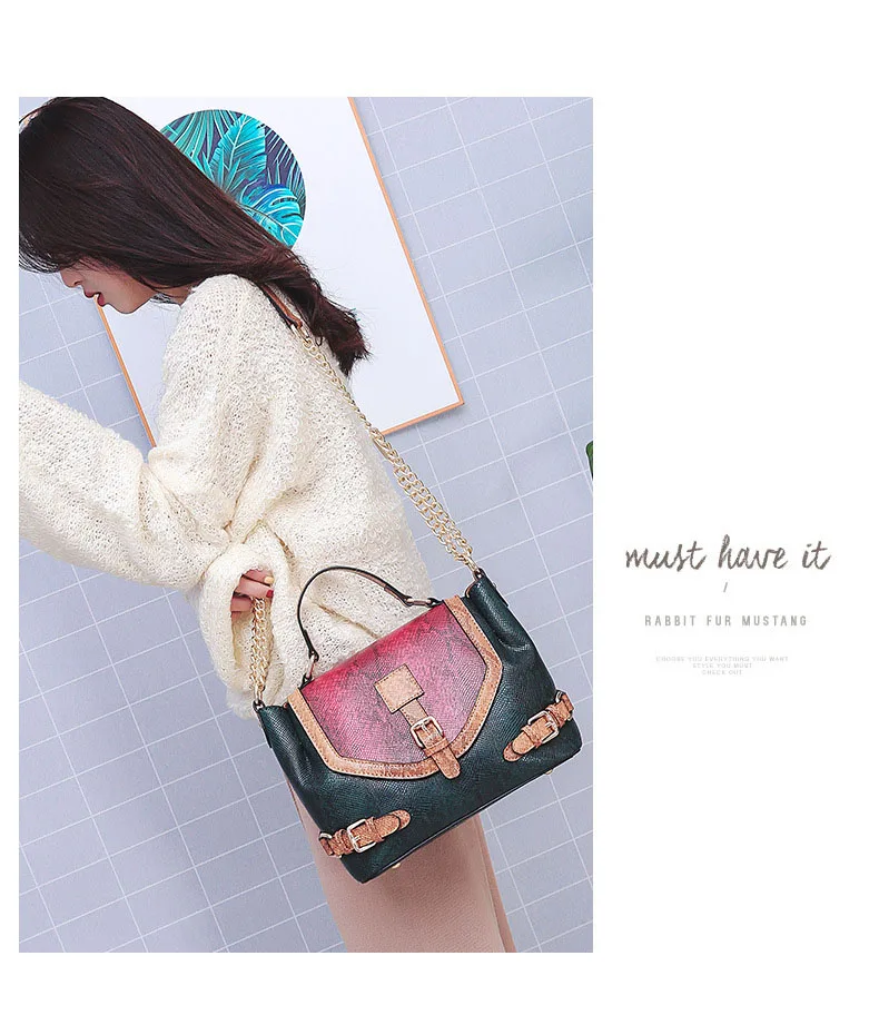 Female Designer Luxury Tote Stylish Snake Skin Print Handbag for Women Big Fashion Leather Shoulder Bag Panelled Crossbody Purse (15)