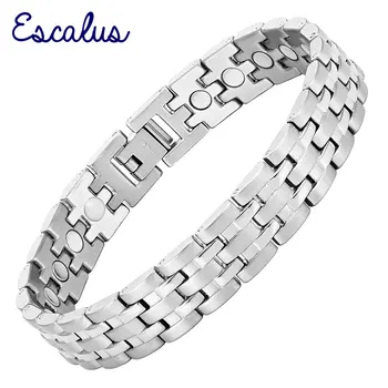 

Escalus Trendy Magnetic Bracelet For Women Healing 23pcs Magnets Men Stainless Steel Charm Bracelet Gift Wristband