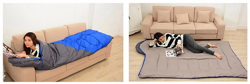 Saco de Dormir com Capuz Viagem de Acampamento 180 plus 30 Interior ao ar 950g 75 cm Outono Inverno Primavera Livre Envelope Térmico Caminhadas Resto Capa 12 Cheap Sacos de dormir
