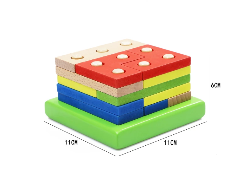 Детские деревянные игрушки montessori образование игрушки Геометрия развивающая доска преподавания опираясь матч игрушки для детей