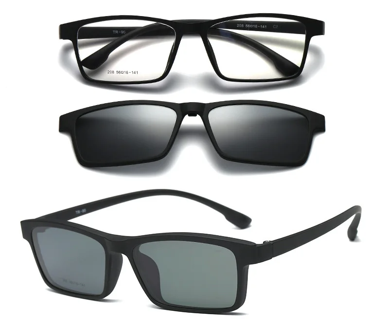 Cubojue(148 мм) широкий клип на поляризованных солнцезащитных очков Для мужчин TR90 солнцезащитные очки для мужчин Вождение с антибликовым покрытием UV400 двойные линзы магнит