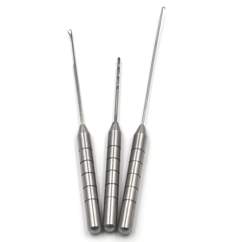 Набор приманок MNFT из нержавеющей стали для ловли карпа комплект 3 и игл прочная