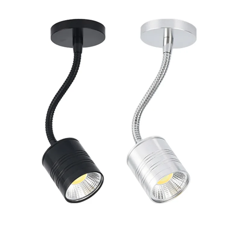 Modern LED COB Wall Light 5W Flexible Hose Flexible Arm Light Lamp Bedside Reading Wall Spot Lighting Bathroom AC85-265V