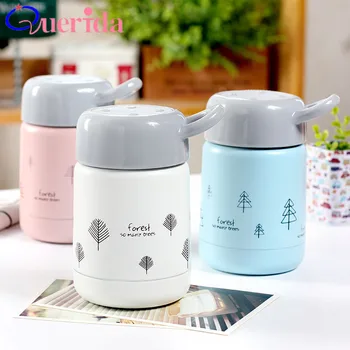 

300ML Mini Cute 304 Stainless Steel Sports Bottle Vacuum Thermal Mug Thermos Creative Portable Outdoor Handle Thermocup Bottle